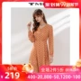 TMi Thiên đường bí ẩn Phụ nữ Mùa thu Mới Cổ chữ V Váy chấm bi In Váy Lady Slim 193609 - Sản phẩm HOT đầm dự tiệc cho người mập bụng