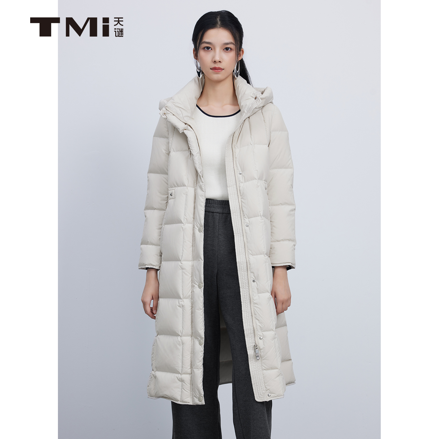 天谜保暖百搭连帽羽绒服