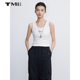 女装 天谜休闲百搭背心简约字母印花内搭无袖 2025夏季 TMi252066