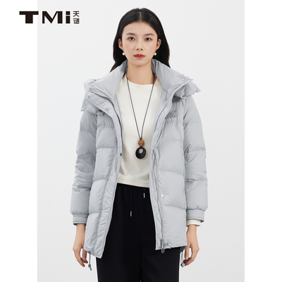 天谜刺绣通勤时尚保暖鸭绒羽绒服