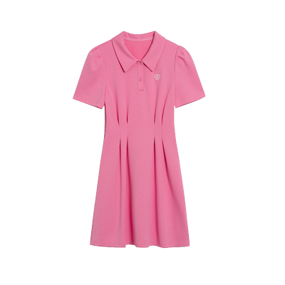 天谜简约收腰裙连衣裙