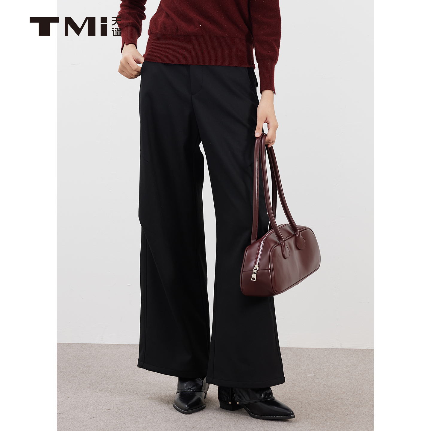 天谜百搭加厚直筒休闲长裤