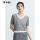 女装 天谜时尚 TMi252141 清凉透气开衫 202夏季 针织衫 V领假两件短袖