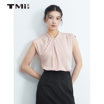 天谜淑女简约法式通勤小衫上衣