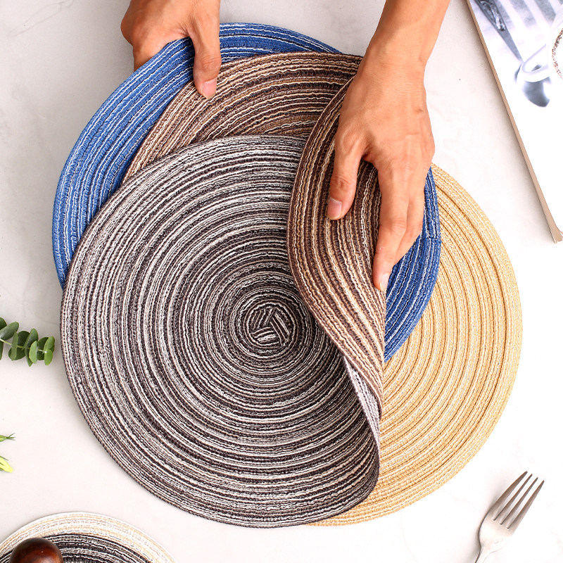 象有秘密北欧insi风苎麻餐垫隔热防烫家用西餐垫高级感圆碗盘垫子,餐饮具,餐垫,淘宝优惠券,粉丝福利购,淘宝优惠卷