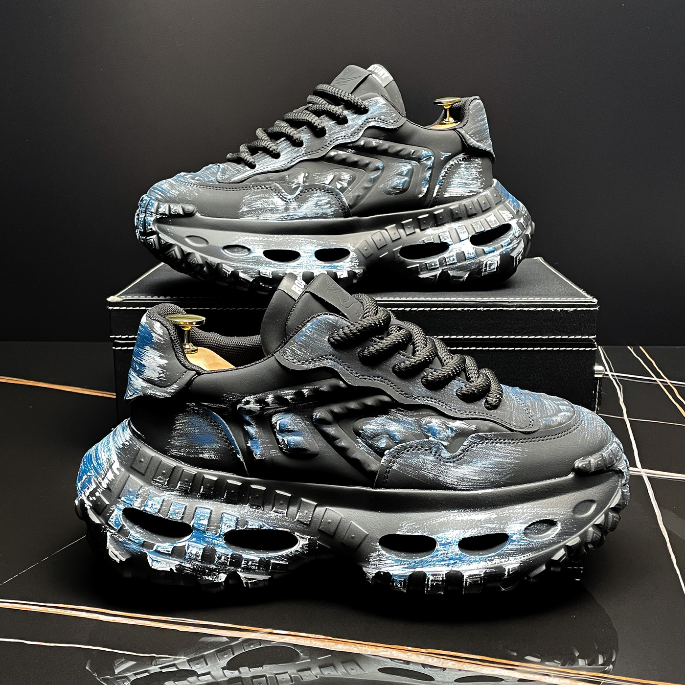 软底舒适拼色老爹鞋男款休闲鞋