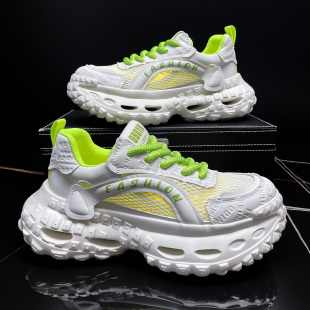 软底轻便缓震慢跑鞋夏季透气网面镂空老爹鞋百搭男鞋休闲运动鞋子