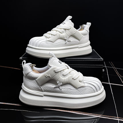 男鞋2026春季新款贝壳头超火板鞋增高厚底面包鞋百搭休闲小白鞋男