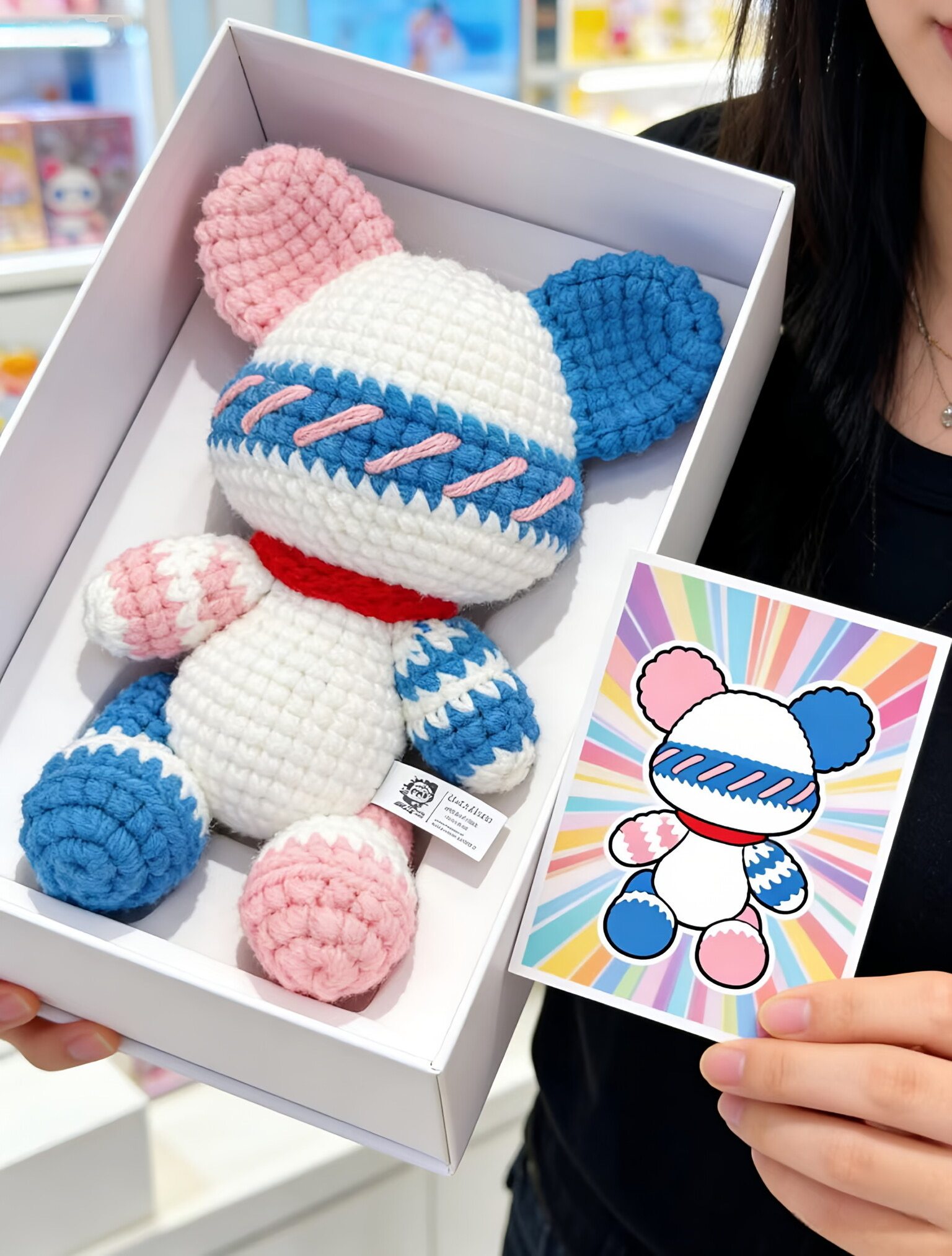 糖果小熊毛线手工编织卡通玩偶可爱包包挂件钥匙扣礼物diy材料包,节庆用品/礼品,创意玩偶,淘宝优惠券,粉丝福利购,淘宝优惠卷