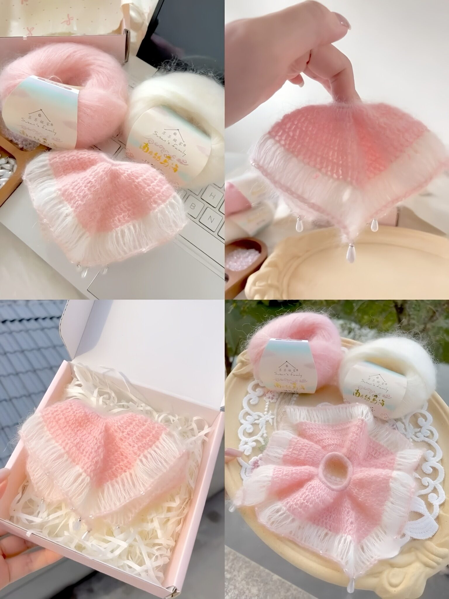 马海毛方巾发圈毛线手工编织女神气质百搭发饰绳送闺蜜diy材料包,饰品/流行首饰/时尚饰品新,发饰,淘宝优惠券,粉丝福利购,淘宝优惠卷