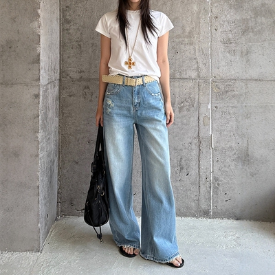 BEKISS贝斯官方旗舰店早春阔腿裤