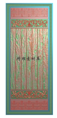 中式防爆门精雕图 灰度图 铜铝雕刻 底纹 浮雕图 JDP5.21