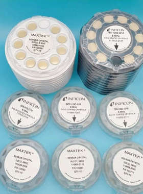 103264真空镀膜晶振片MAXTEK镀金6MHz感应片SENSOR膜厚监测水晶片