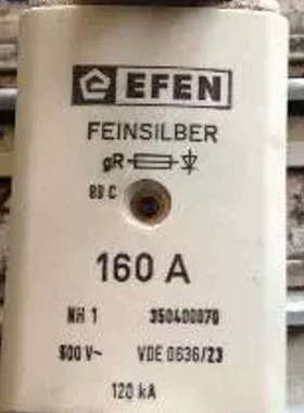 EFEN熔断器NH1 160A AC 500V gR 120KA NH1 125A 500V 35040006