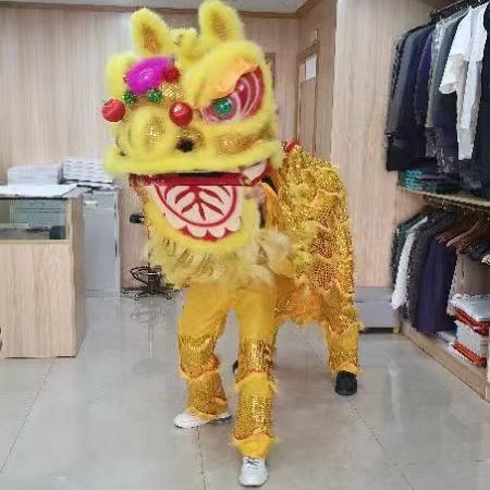舞狮头双人成人北狮醒狮头图片