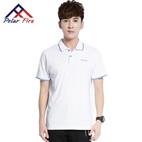 Polar fire hè mới thời trang thể thao T-shirt nam thoải mái thoáng khí áo sơ mi polo áo sơ mi ngắn tay - Áo polo thể thao áo polo đen