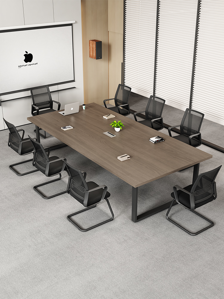 新会议桌长桌简约现代会议室会议桌椅组合小型长方形长桌子工作台
