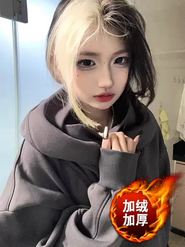 Зимняя толстовка с капюшоном для влюбленных подходит для мужчин и женщин, в американском стиле, увеличенная толщина