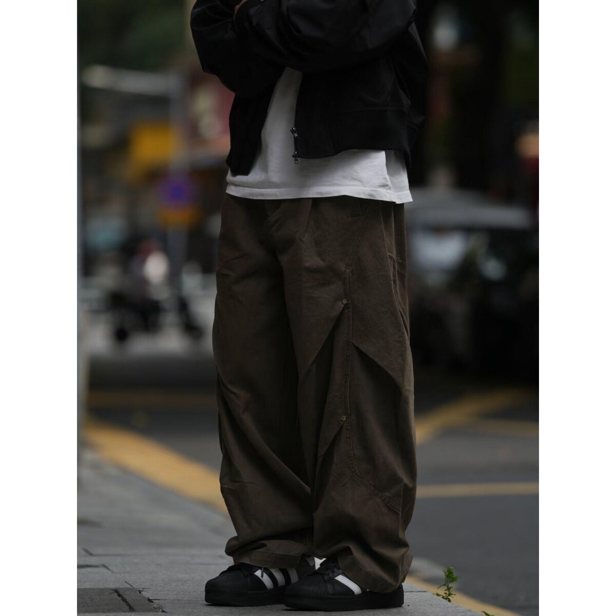 2025新款宽松休闲裤男韩版潮流百搭裤子夏季薄款坠感阔腿拖地长裤