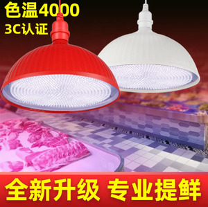 新国标准LED生鲜灯鲜肉猪肉灯海鲜熟食卤味蔬菜水果圆壳全白光灯