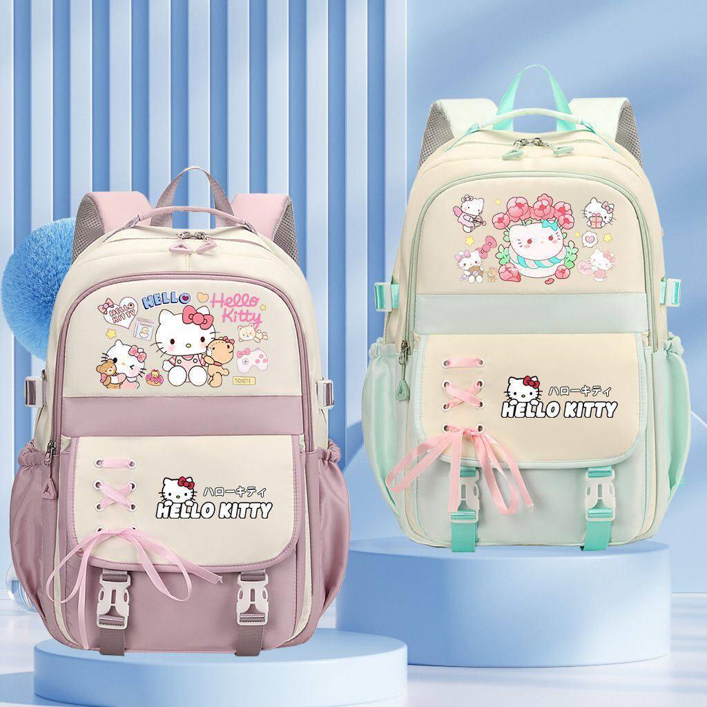 凯蒂猫儿童书包HelloKitty女孩初中小学生卡通动漫双肩背包大容量