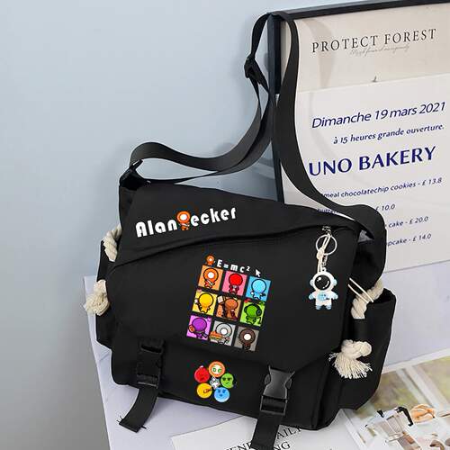AlanBecker火柴人五色组动漫周边单肩斜挎包男女学生二次元帆布包