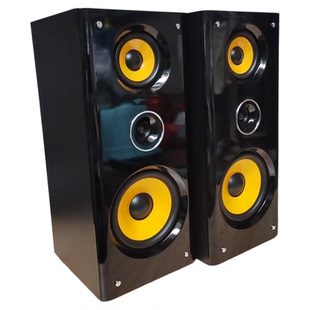 家用8.5寸AOP高中低三分频书架木质无源hifi落地式音箱音响