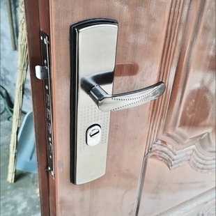 通用型老式 铝把手拉手235孔距执手锁配件铁面板实心手柄防盗门