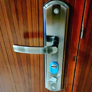 不锈钢实心全套加厚大门木门锁面板手柄把手锁具机械锁家用 套装