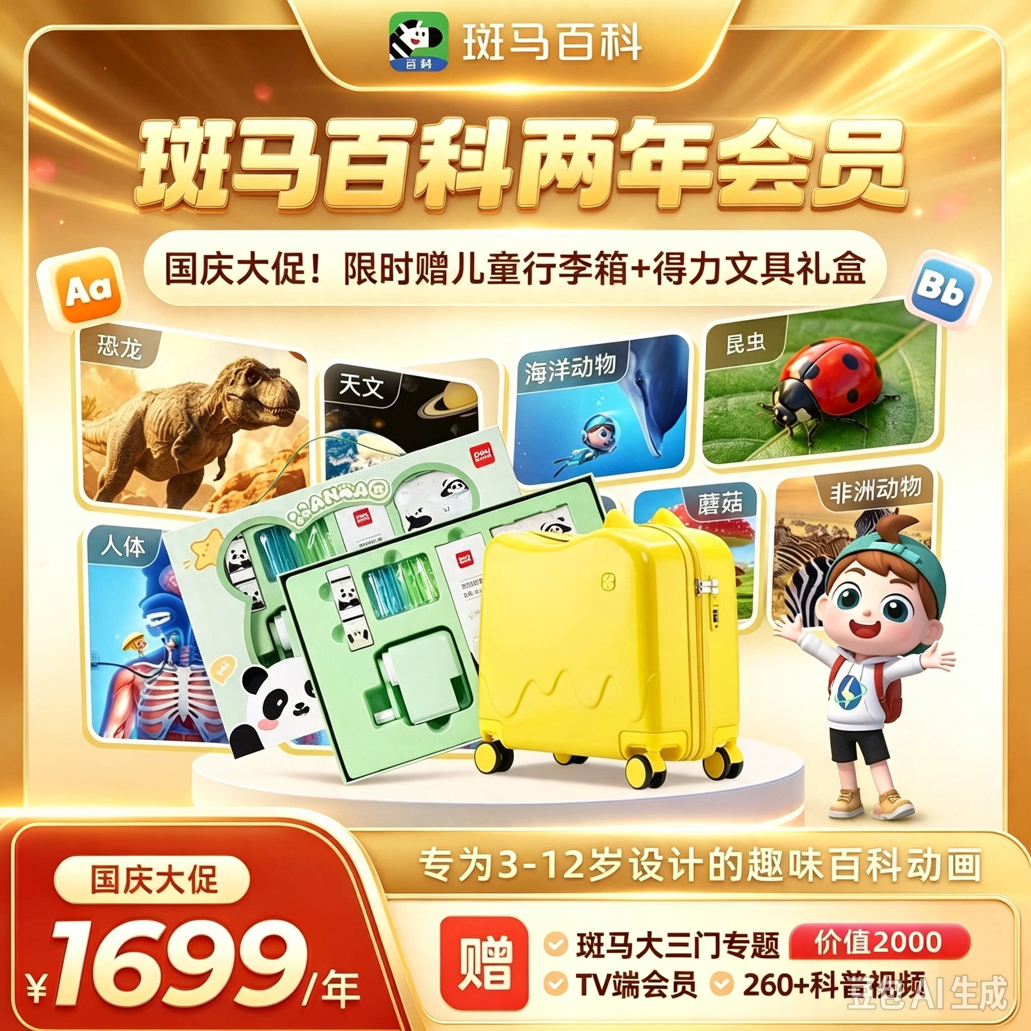 【官方正版直充秒到账】全部主题可看斑马百科年卡会员1年两年卡
