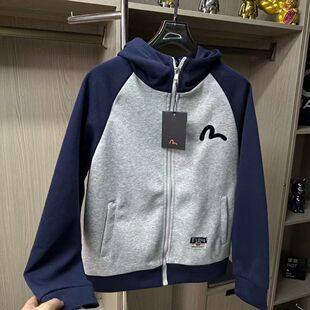 网红同款 刺绣连帽休闲外套2025学生情侣潮流插肩宽松百搭夹克 秋季