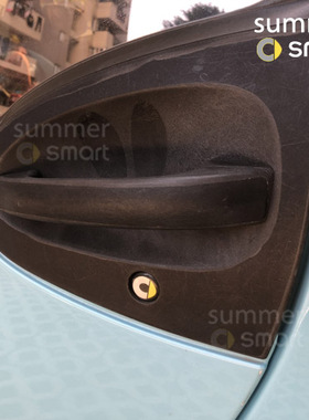 适用于09-19Smart汽车  车门拉手锁眼装饰贴 锁眼滴胶贴 锁眼贴纸