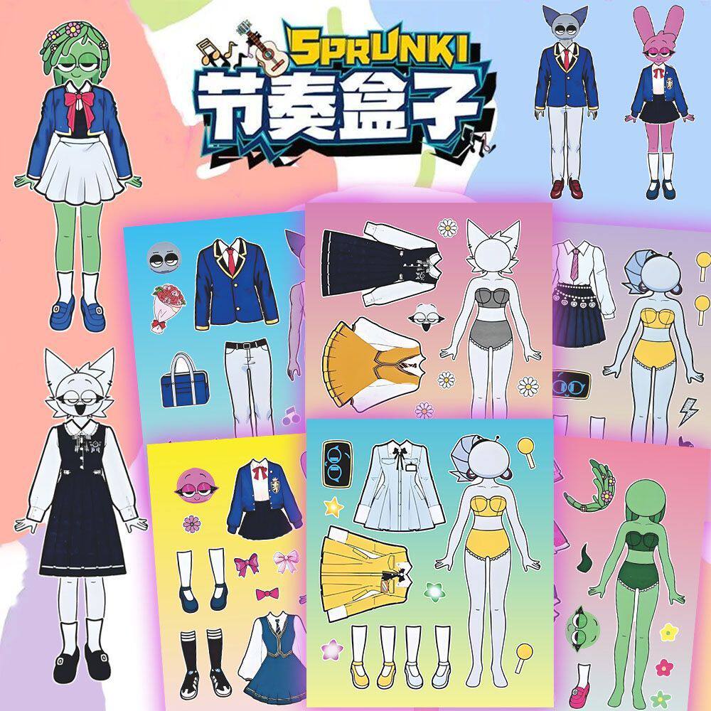 校服款节奏盒子换装贴纸拼图贴纸儿童益智手工DIY贴纸,文具电教/文化用品/商务用品,贴纸/立体贴纸,淘宝优惠券,粉丝福利购,淘宝优惠卷