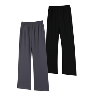 冰皮透气休闲跑步直筒微喇运动跑步垂感运动西裤 夏季 wave The