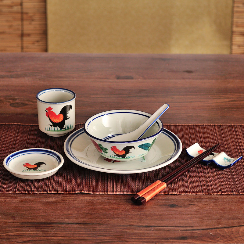 餐具复古勺子杯子logo定制陶瓷