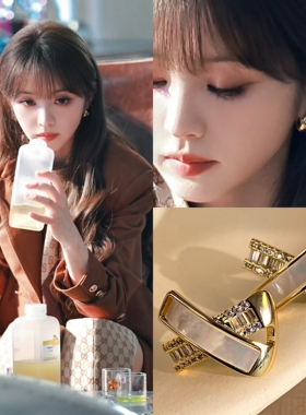 田曦薇同款耳环女925银针耳钉高端轻奢侈耳饰配饰品欧美范拍照潮
