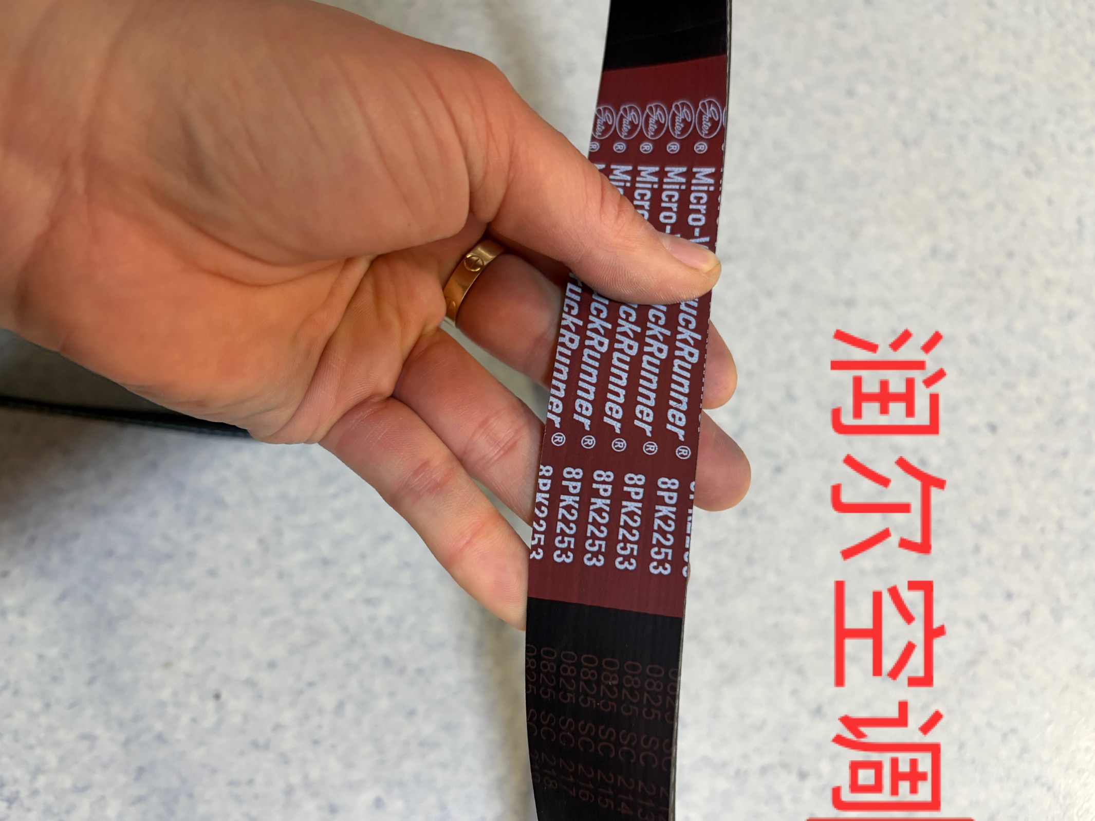 江淮格尔发纳威司达麦斯福国五发动机风扇皮带8000677C2 8PK2253