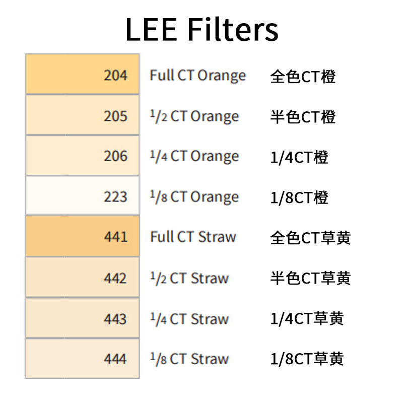 LEE Filters/李牌灯光色纸色卡滤光纸色温纸黄橙柔焦纸影视舞台用