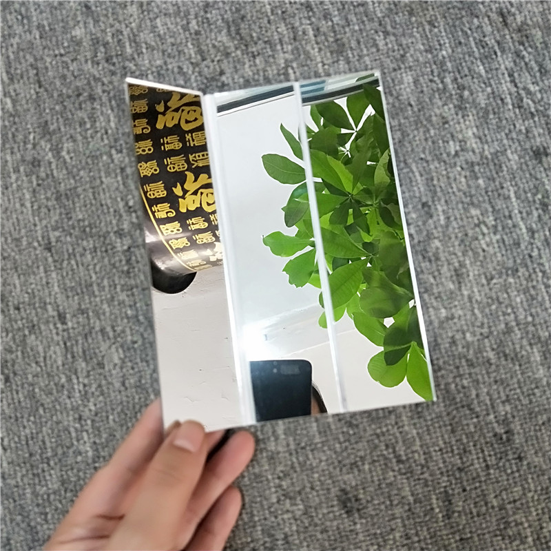 亚克力镜子定制 双面银镜 半透镜单面镜带背胶的手工镜片切割加工