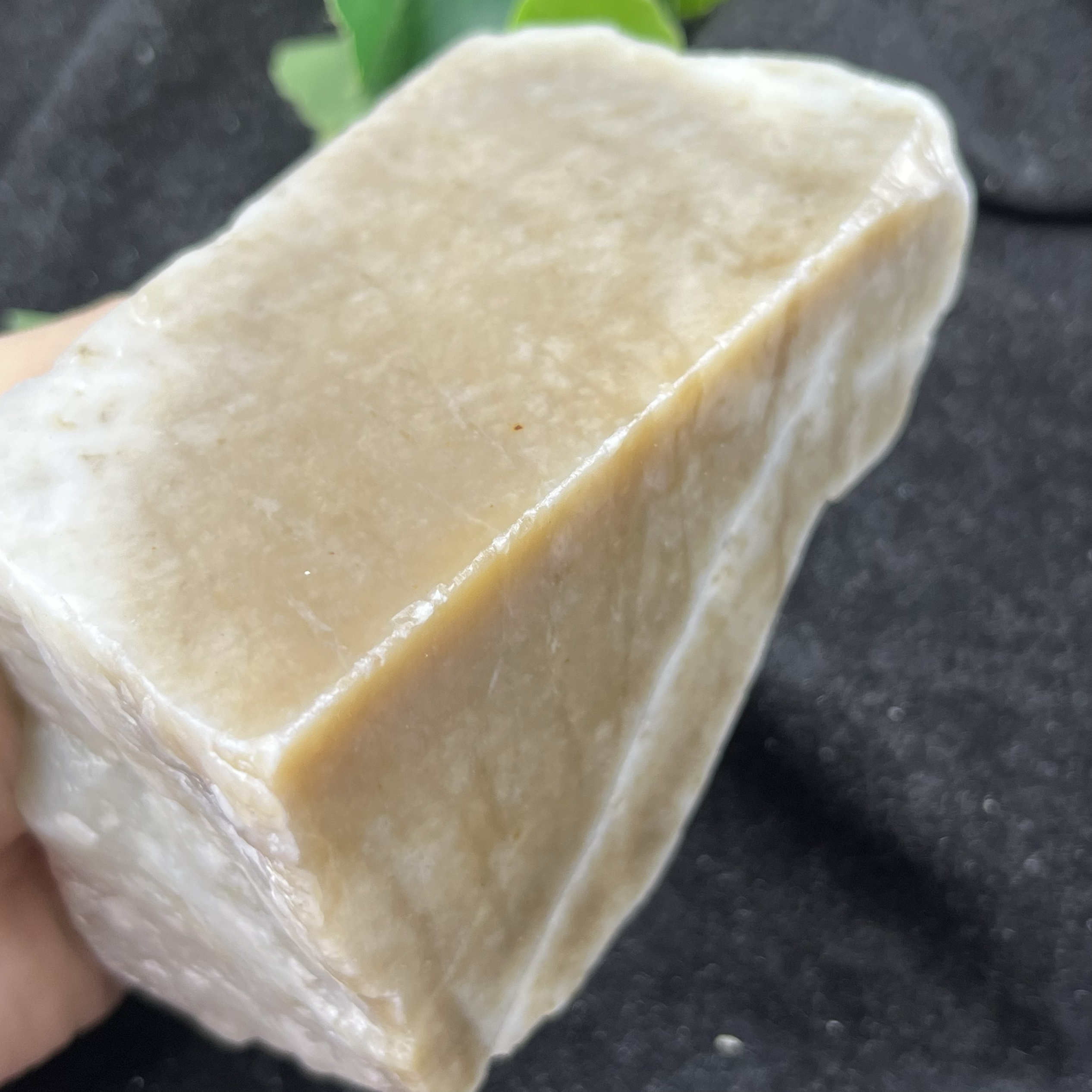 新疆和田玉糖白玉且末摆件边角料玉石料DIY 珠子材料包邮768克x