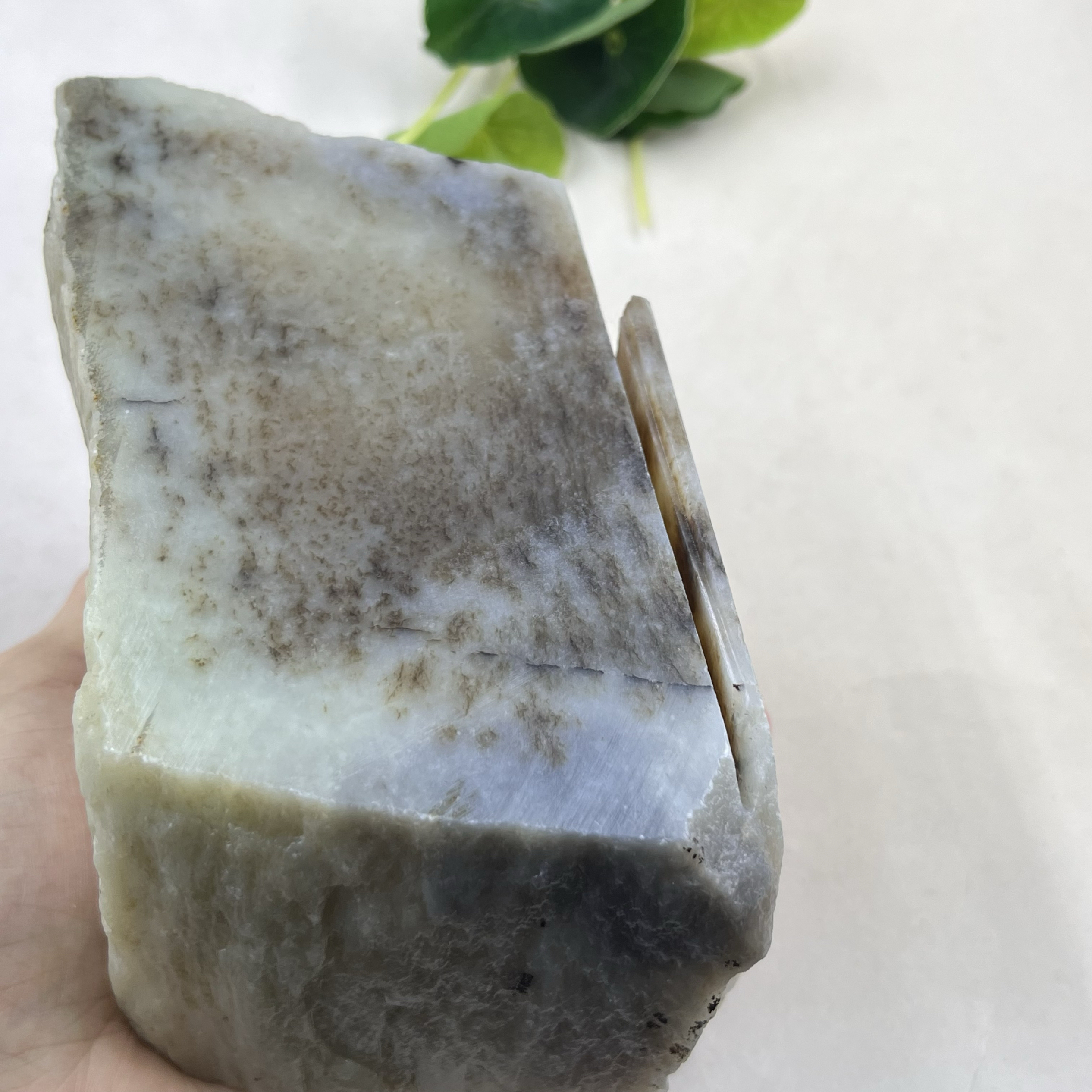 新疆和田玉糖草花且末青花特色手镯边角料玉石料DIY包邮1456克