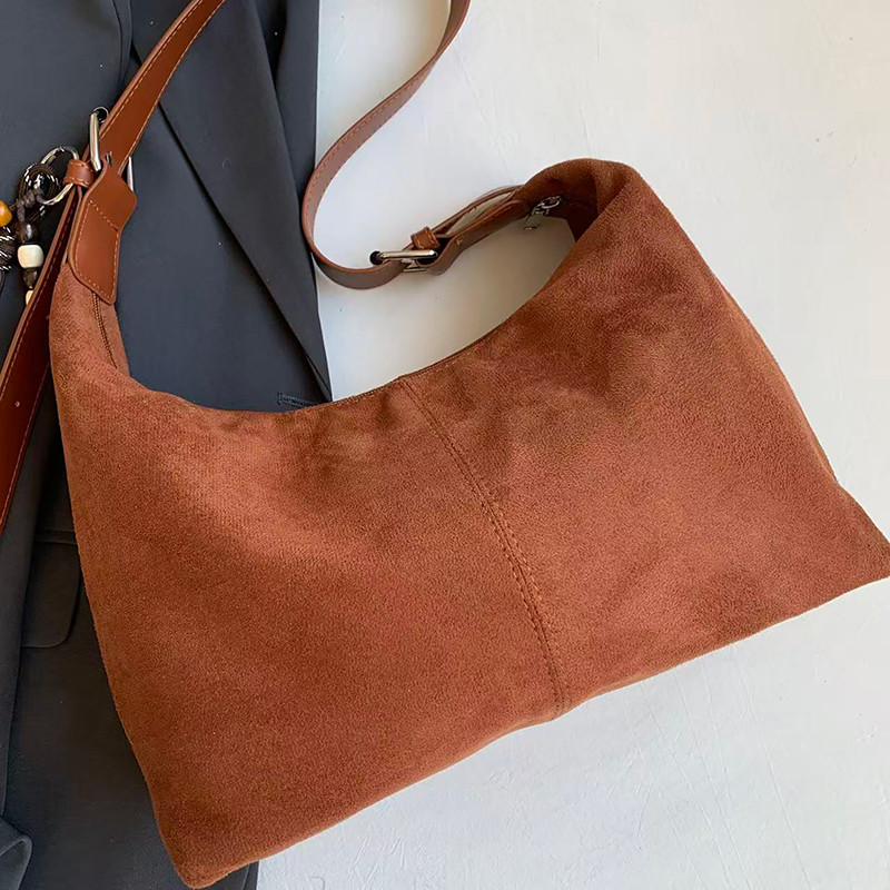 复古麂皮hobo包女百搭腋下流浪包单肩斜挎包美拉德风,箱包皮具/热销女包/男包,通用款女包,淘宝优惠券,粉丝福利购,淘宝优惠卷