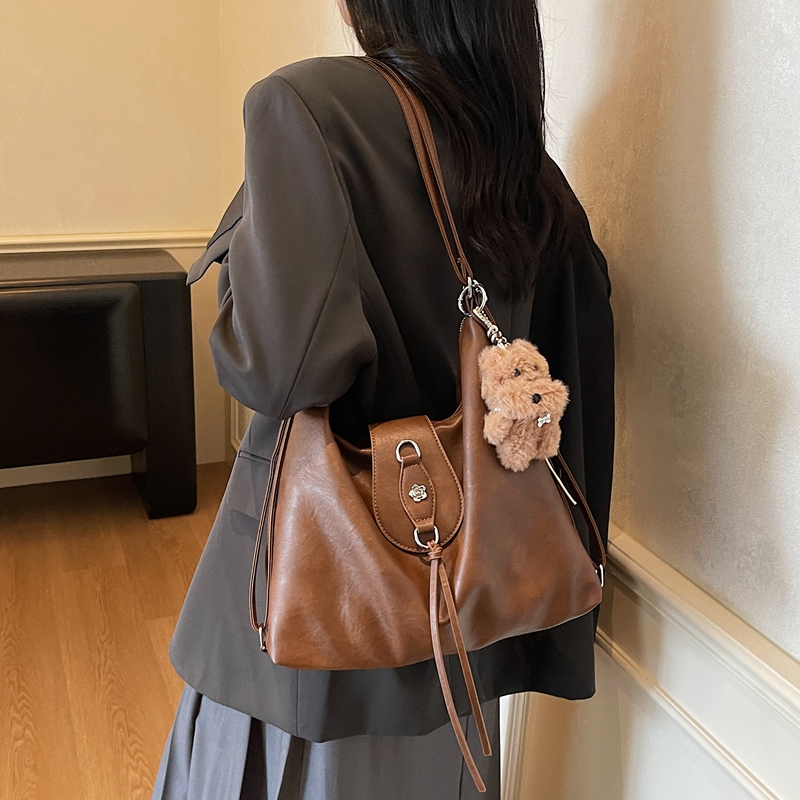 复古托特包大容量通勤单肩包