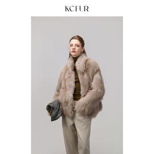 时尚 KC皮草 年轻款 发售 立领狐狸毛外套女 冬日风光新品