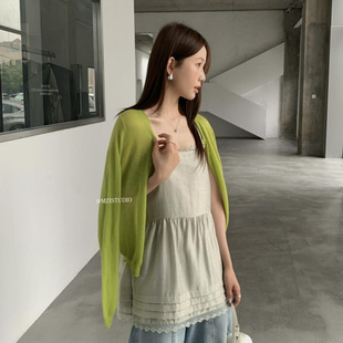 韩系温柔风蕾丝拼接百搭显瘦吊带小衫 夏日女装 不晚