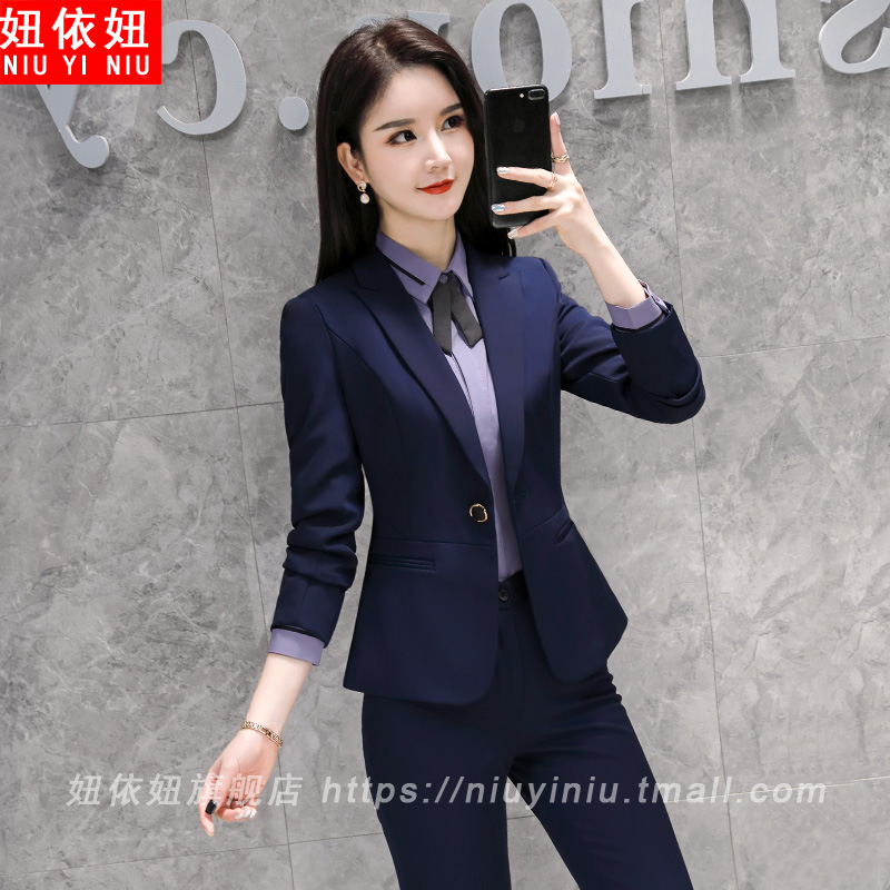 高端时尚职业装西装套装女气质总裁工作服小个子面试正装经理西服