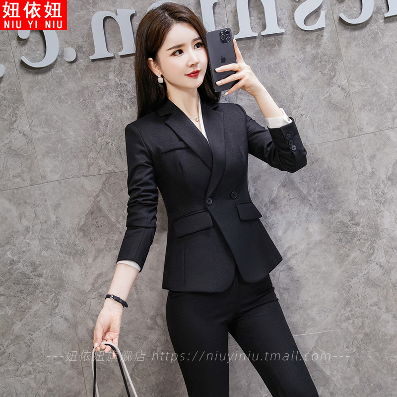 职业装西装套装女高端修身西服秋冬时尚气质面试正装小个子工作服