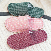 居家棉拖鞋 布艺布底拖鞋 无声木地板男家用室内静音防滑春秋冬季 女