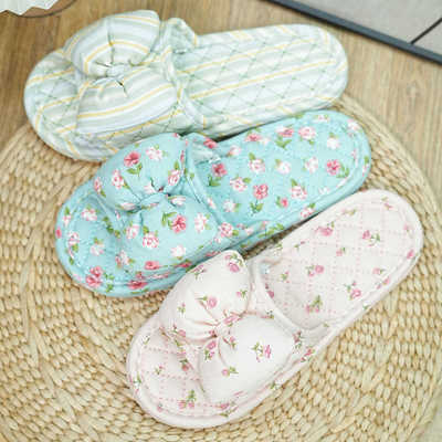 居家室内地板拖鞋静音布底可爱