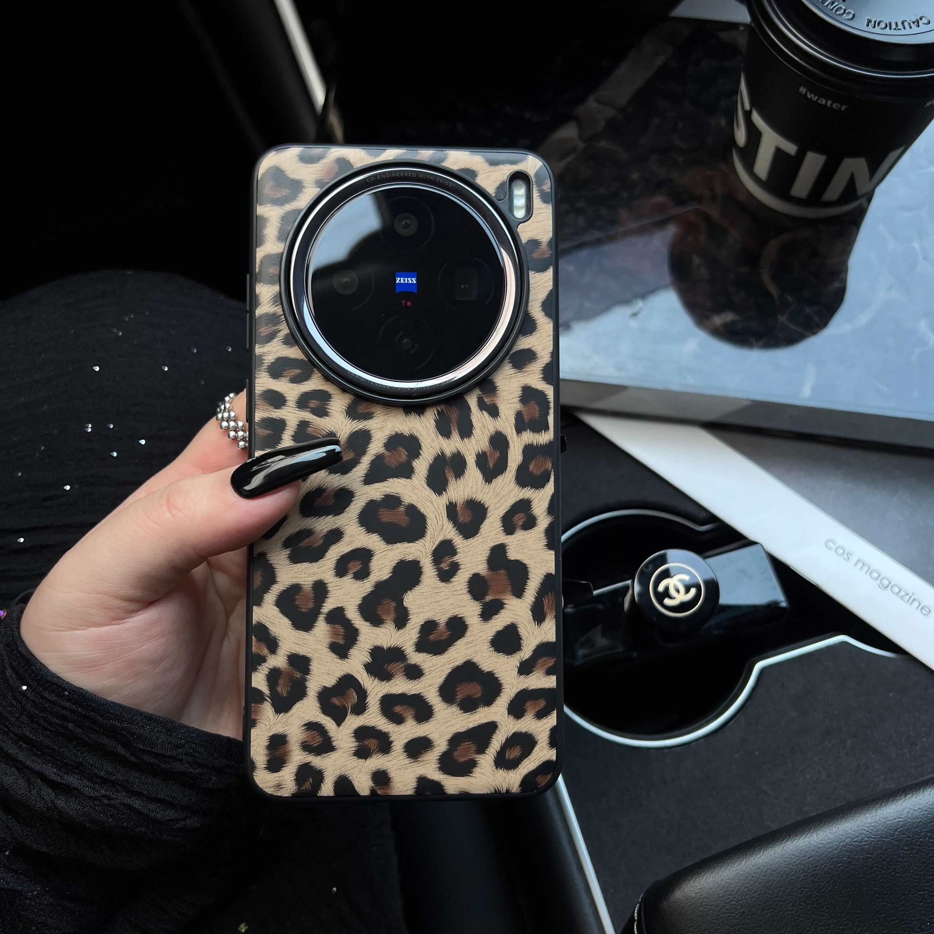 适用于vivox200pro手机壳新款x100超薄全包防摔保护套VIVOX100spro磨砂硅胶软壳X200个性简约欧美豹纹女轻奢